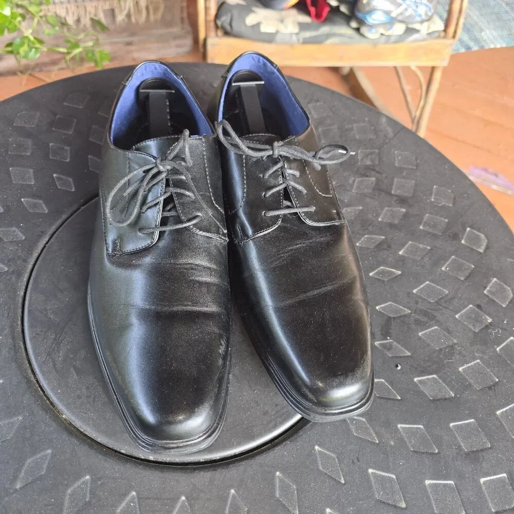 Perry Ellis Portfolio CARLOS Ultra Foam Oxford Dress Shoes Black Men’s Size 13